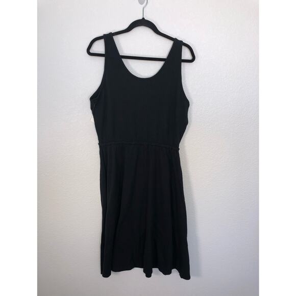 Style & Co Black Sweatshirt Material Midi Drawstring Tank Dress - L - Picture 3 of 3